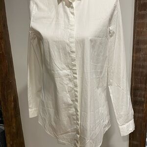 Anne fontain; white button down; barely worn; no stains